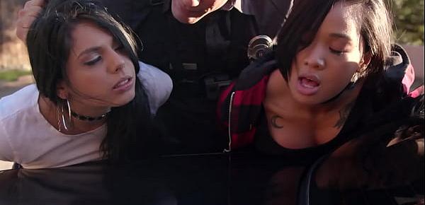  Two chick getting arrested and fucked - Honey Gold, Gina Valentina